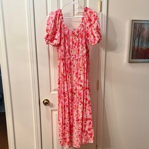 H&M Pink Floral Maxi Dress